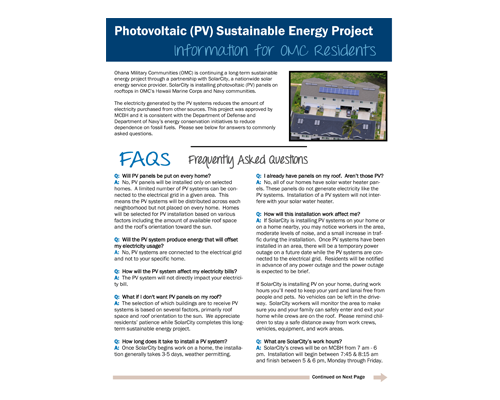 <center>Green Energy Project FAQ