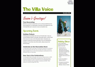 Holiday Newsletter